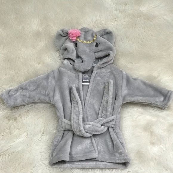 Plush baby bathrobe - Picture 2 of 6
